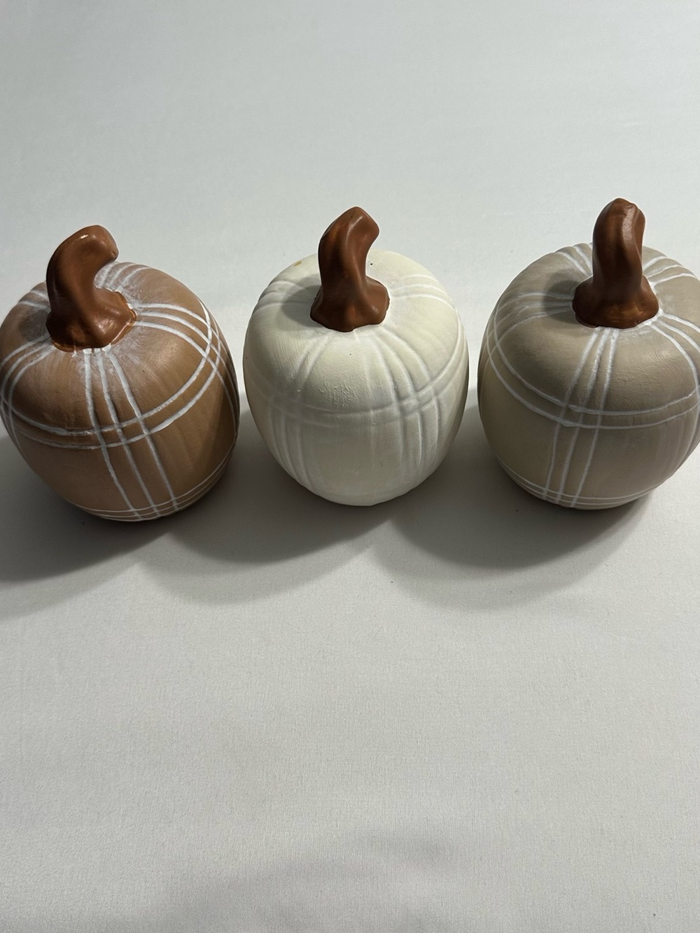 Decorative Ceramic Pumpkin Trio - Fall Accent